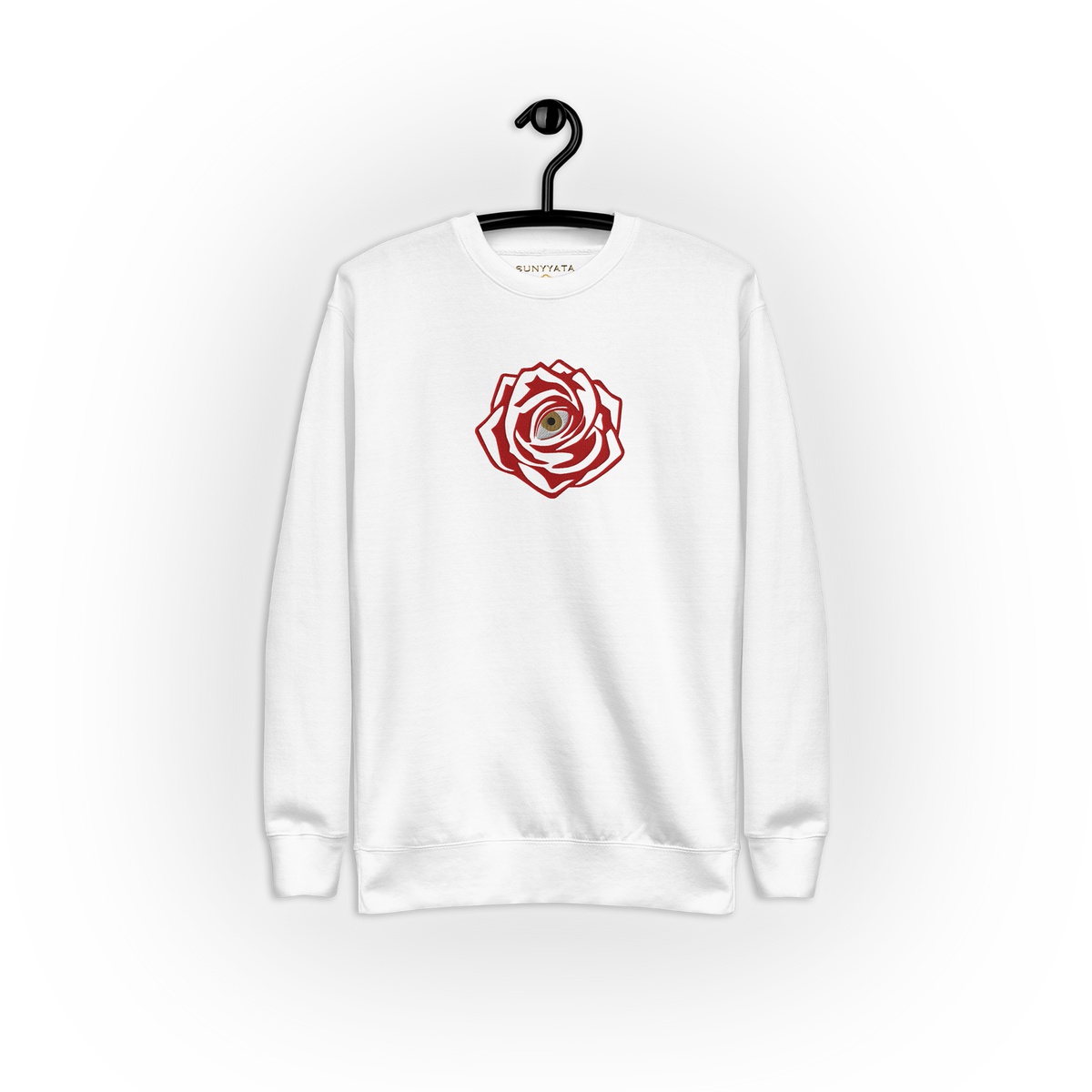 ROSE-EYE - Embroidered Origin Sweatshirt - White